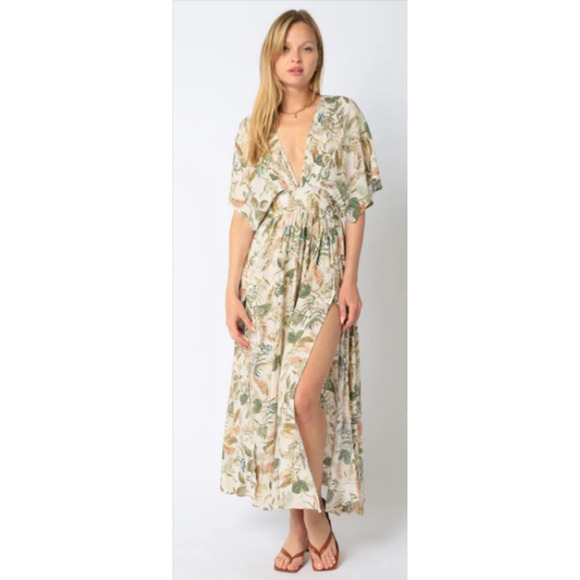 Olivaceous Jacqueline Maxi Dress V-Neck Floral Small 2-8 - Picture 1 of 3